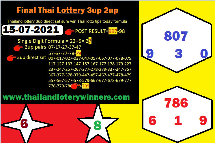 thai lottery 2up tips