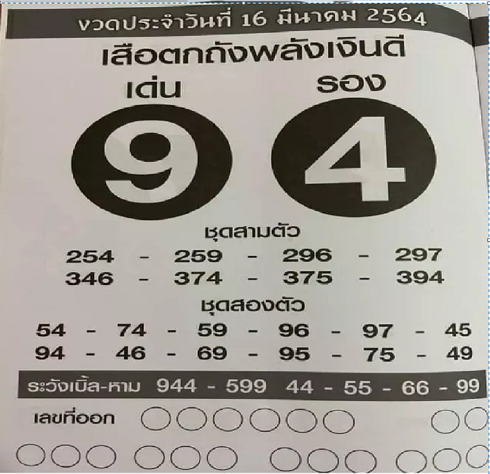 thai lottery tip