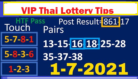 lottery thai vip tips