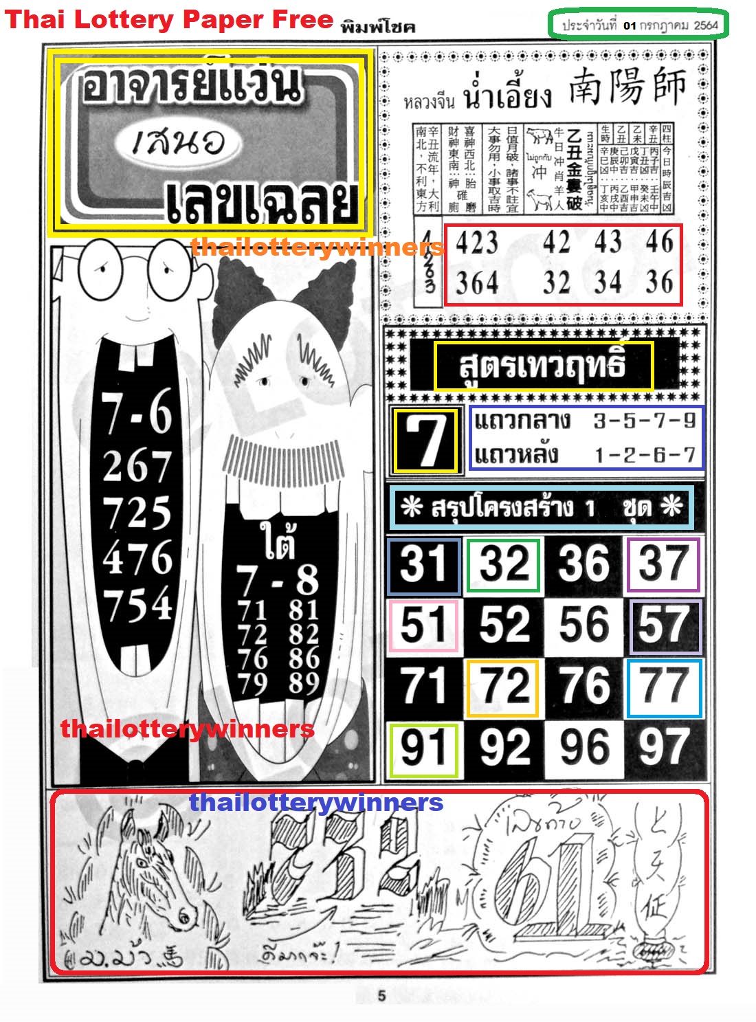 Thai Lottery Paper