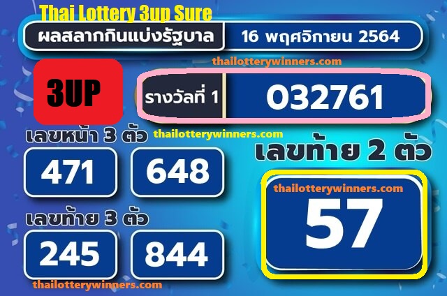 Thailand lottery result 3up touch