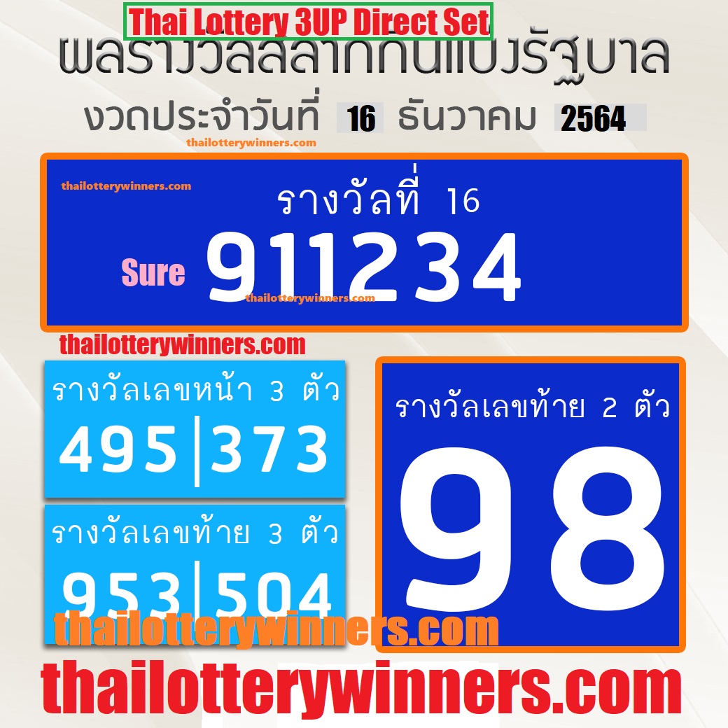 3up Thai lottery result figure