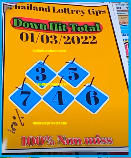 Thai Lottery Cut Hit Total