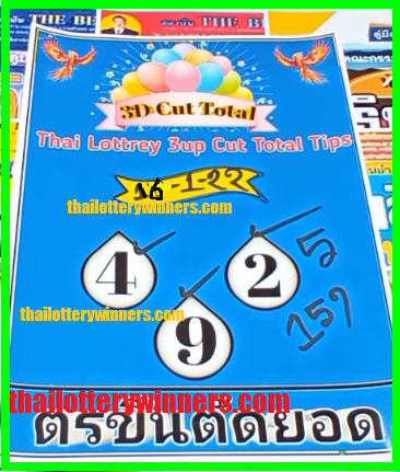 Thai Lottery Special Cut 3D Digit