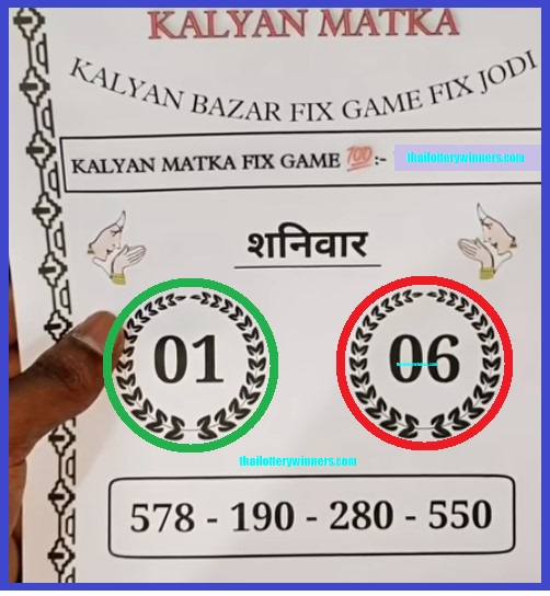 Thai Lottery Latest Result of Kalyan Set