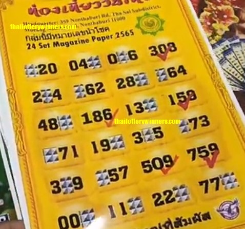 Thai Lottery Chart 2022