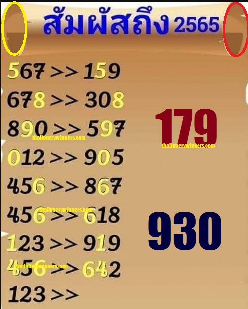 Thai Lottery 3up Hit  01-06-2022