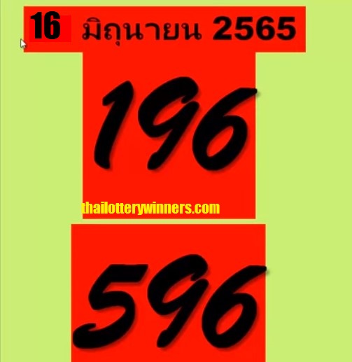 Thai Lottery Facebook 16-07-2022
