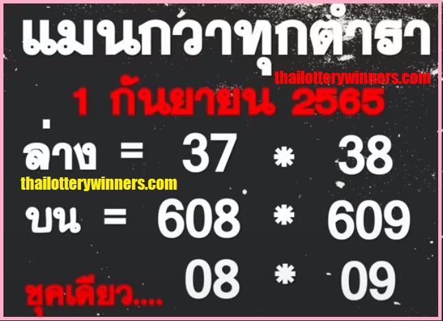 Thai Lottery Result Today 01-09-2022