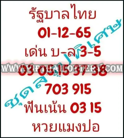Thai Lottery 3up Cut Formula First Paper 16/12/2022