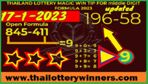 Thailand Lottery Magic Win Tips For Middle Digit Formula 17-01-2023