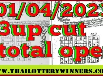 Thai lotto tips cut digit total open 100% game 01/04/2023