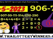 Thailand Lottery 3D Vip Tips Single Digit Open Formula 02.05.2023