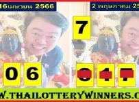 Thailand Lottery 3UP HTF Tass and Touch Paper 02-05-2566