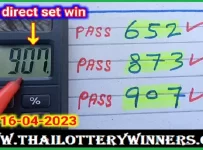 Thailand Lottery 3up direct set win update 16-04-2023 - Thai Lotto Tips