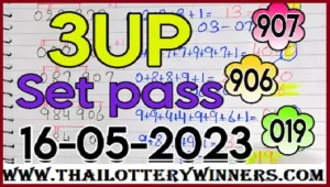 Thai Lottery 3up Pair Set Chart Routine 16-05-2023 Thai Lotto Tips