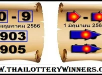 Thai Lottery HTF 3D Non Miss Tass and Touch Paper 01/06/2566