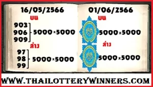 Thailand Lottery 3up Pair Direct Pass Tip 01-06-2023