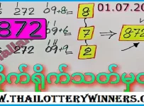 Thai lottery single 100% win total pass 01-07-2023