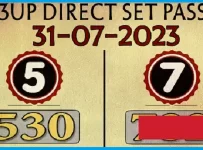 Thai Lottery 3UP HTF Tass and Touch paper 31-07-2023