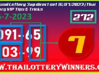 Thai Lottery 3up Direct Set Gift Lotto Result 16 July 2566