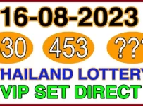 Thailand Lotto Sure Tips Vip Set Direct Formula 16-08-2023