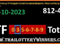 Thai Lottery TF Single Total Formula Sure Winner Update 01/10/2023