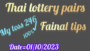 Thailand Lottery 100% Pair Game Final Tips 01 October 2023