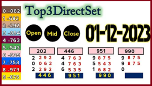 Thailand Lottery Top 3D Direct Set Total Win Pass 01 December 2023