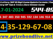 Thai Lottery 3UP Master Jori Game Formula Ohio Pass 17/01/1024